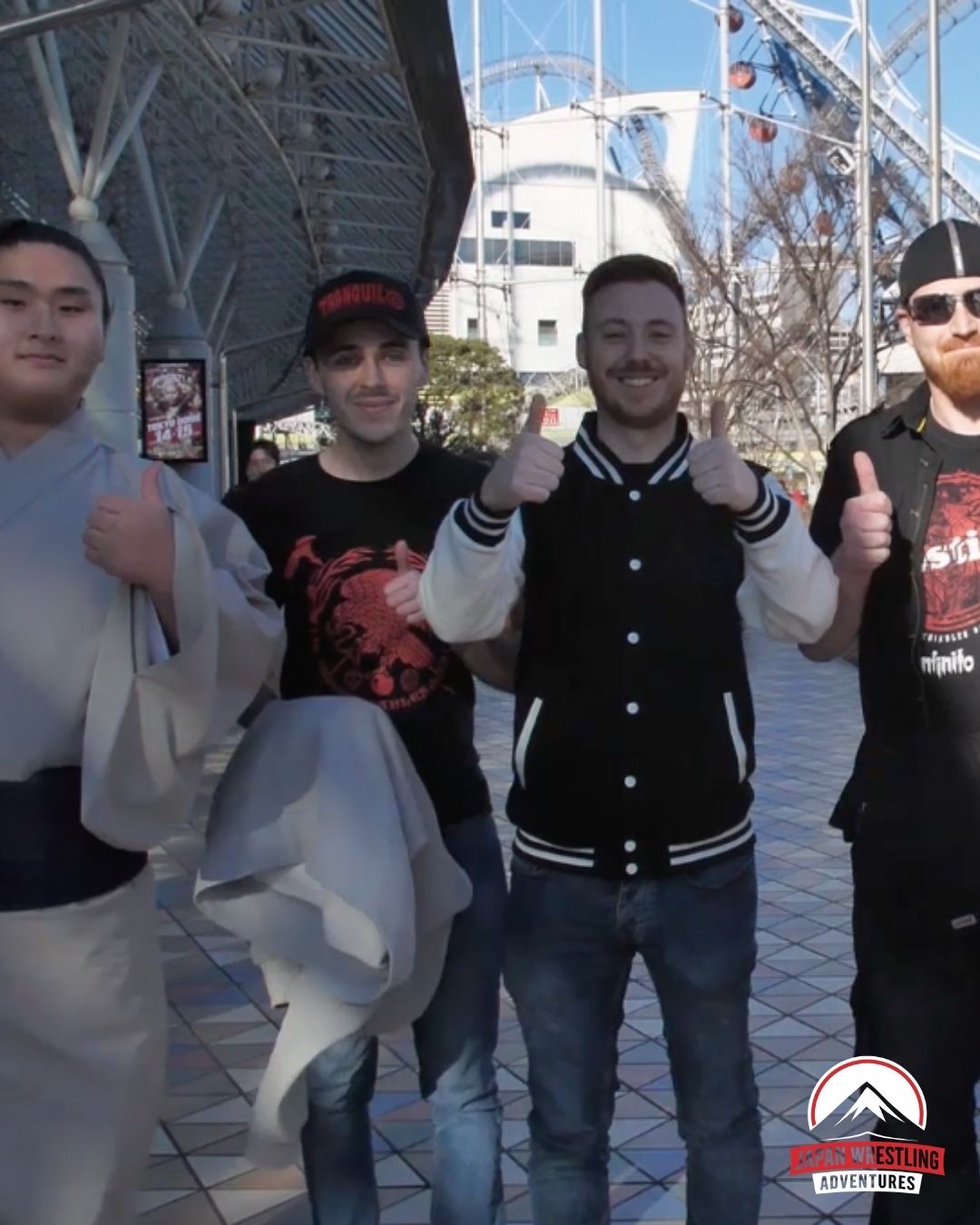 Outside the Tokyo Dome before Wrestle Kingdom